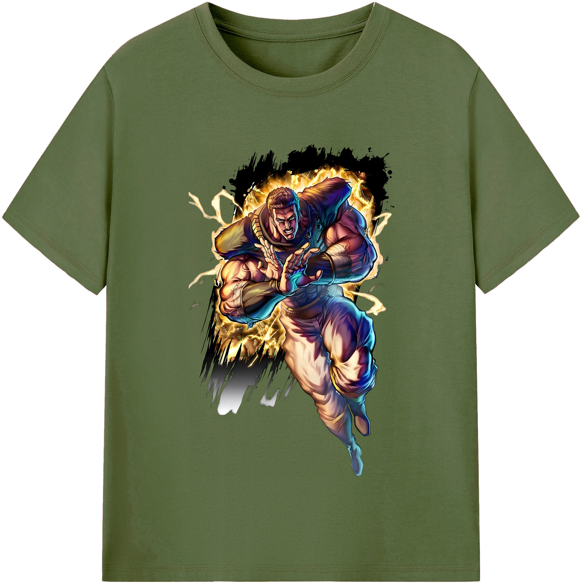 （画像用） 北斗の拳 Fist of the North Star 綿100％半袖Tシャツ（フロントプリント）